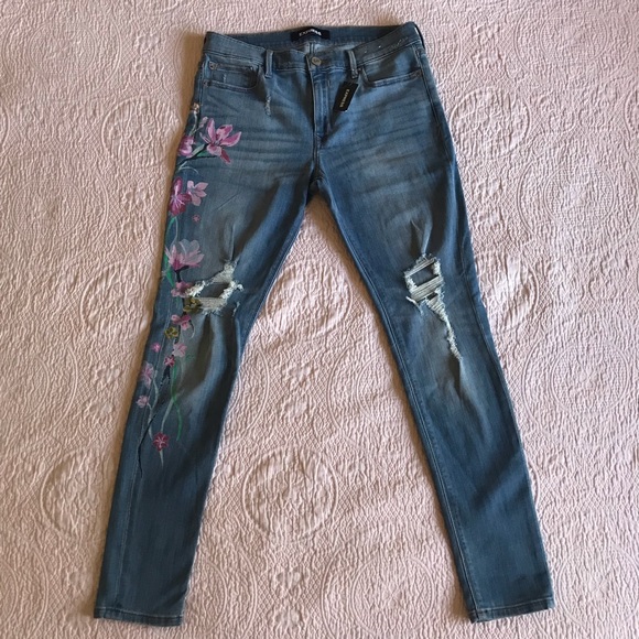 patterned jeans womens
